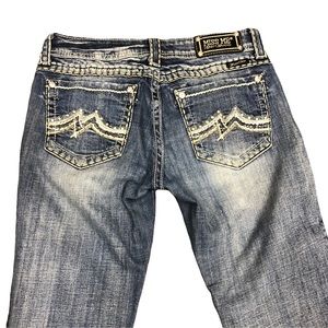 Miss Me Embellished Pockets Denim Bootcut Jeans Women's 28